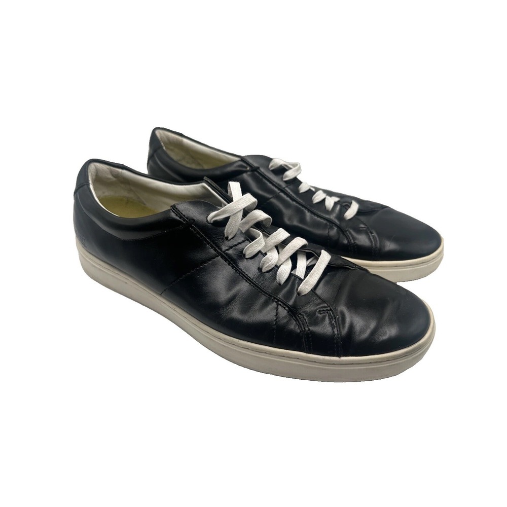 Hugo Boss Black Leather Clean Refined Minimalist Sneakers Sz 43 US 13